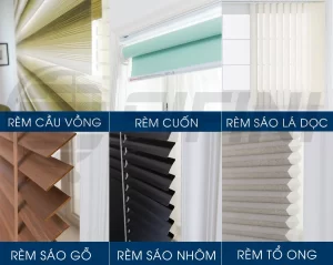 Các chất liệu của rèm tổ ong